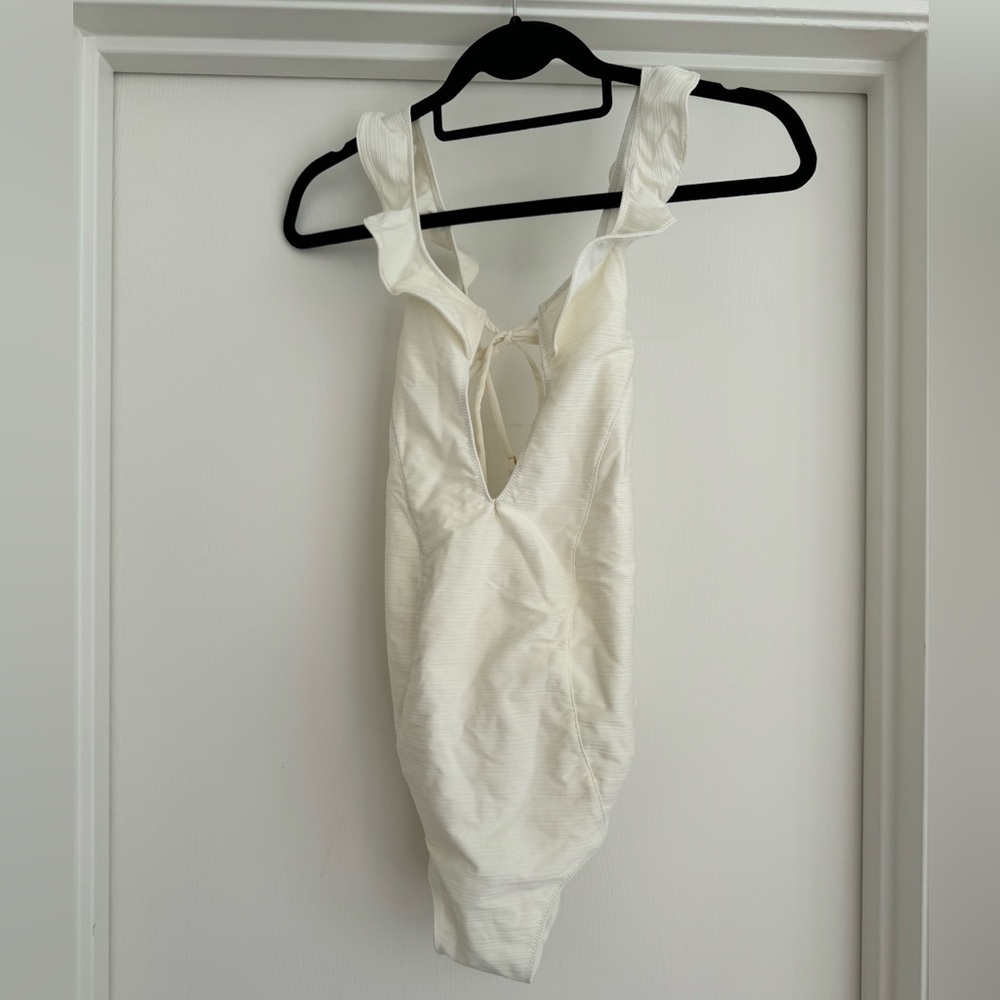 For Love & Lemons White Belize One Piece Swimsuit